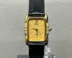 SEIKO セイコー エクセリーヌ YG×SS 10KT クォーツ式時計 ダイヤ入り 1221-5690