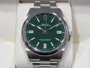 ロレックス 買取 オイスターパーペチュアル41 124300 グリーン