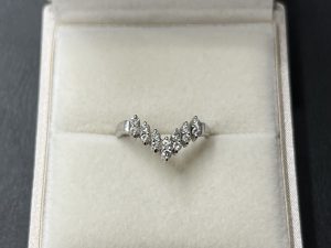 プラチナ900 ダイヤモンドリング メレダイヤ0.28ct
