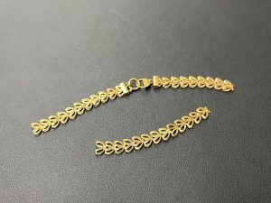 K18 750 デザインブレスレット ちぎれ