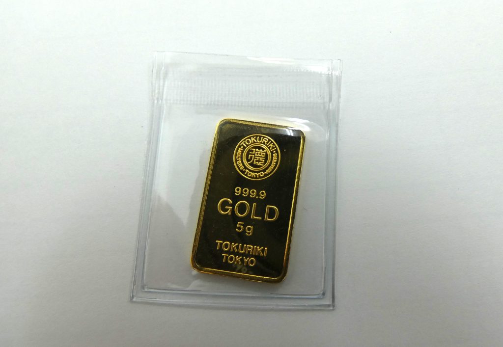 純金 999.9 TOKURIKI TOKYO 5g 金 プラチナ インゴット 無料買取査定