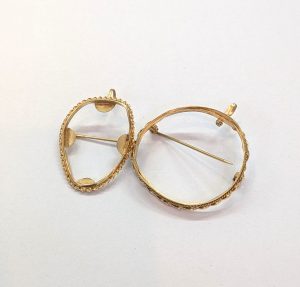 貴金属 K18 買取 カメオ ブローチ 枠のみ 750