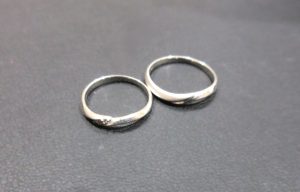 貴金属 Pt950 メレダイヤ 0.04ct ペア結婚指輪 買取