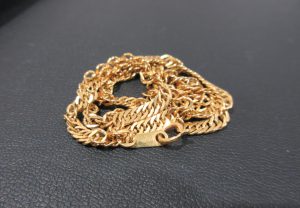 貴金属 Ｋ１８ 喜平ネックレス４面カット 買取 ホールマーク刻印
