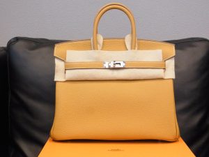 エルメス バーキン25 ナチュラルサブレ トゴ シルバー金具 K刻印 買取