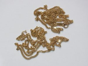 K18 18金 金純度75.0％ 2面シングル 喜平ネックレス 10g ×2本 買取価格
