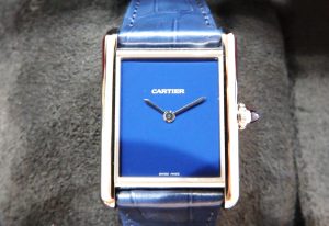 カルティエ買取 タンクマストLM WSTA0055 ブルー文字盤