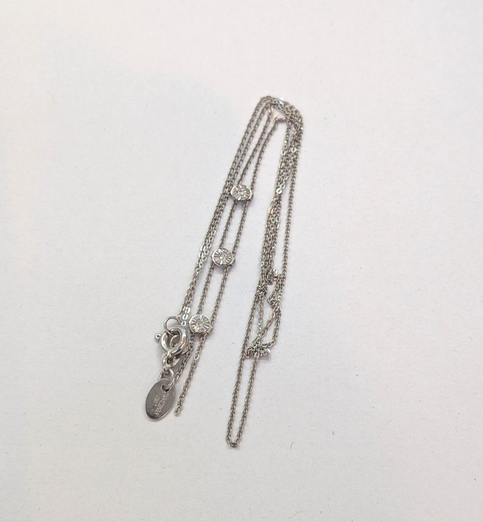 貴金属 K18WG 買取 ホワイトゴールド製 ネックレス 金製品