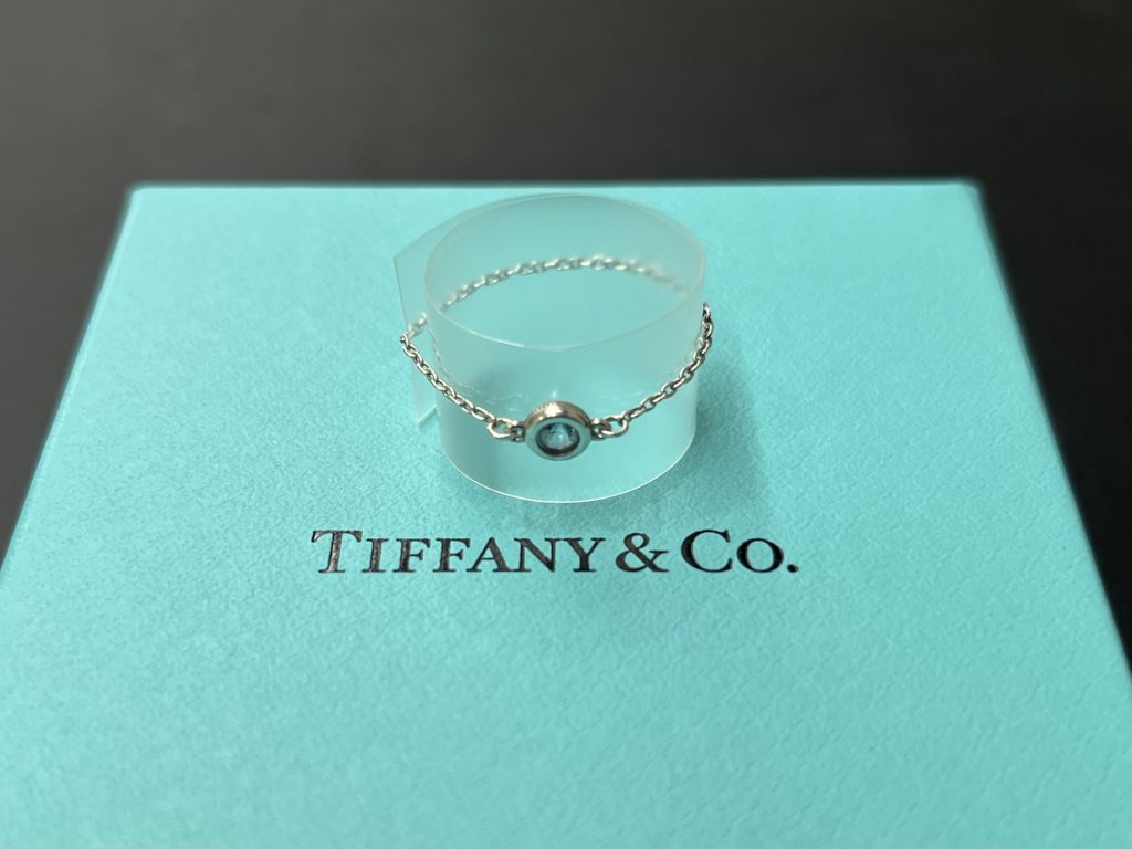 ティファニー 買取 バイザヤード リング アクアマリン シルバー925