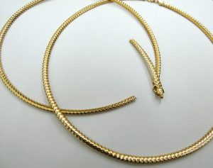 k18金イタリア製ネックレス オメガデザインネックレス 買取