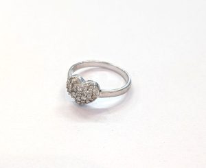 貴金属 PT900 買取 ハートモチーフ リング メレダイヤモンド付き