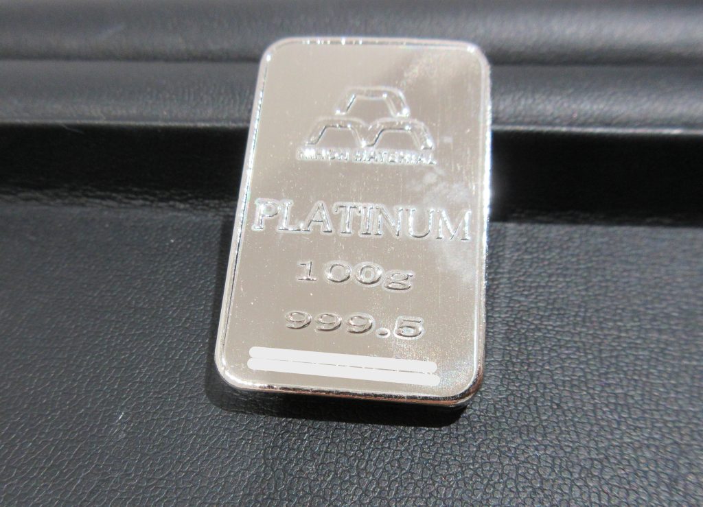 日本マテリアル製 プラチナインゴット Pt999.5/100g 買取 プラチナ・金・銀相場 驚異的な上昇!!
