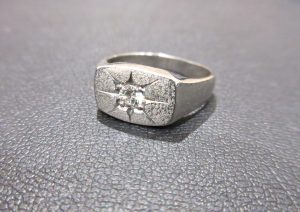 宝飾ジュエリー プラチナ 印台ダイヤモンド リング 買取 Pt850 D0.2ct