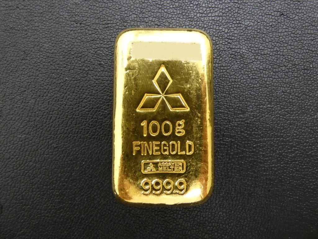 純金 三菱マテリアル インゴット100g買取 NY金終値、初の3500ドル超