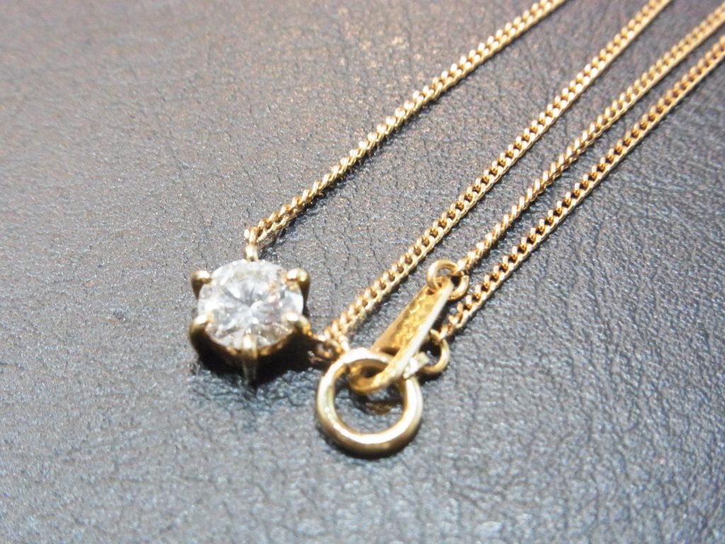 【催事】ダイヤモンドネックレス 買取 K18 D0.6ct コーナン外環新石切店