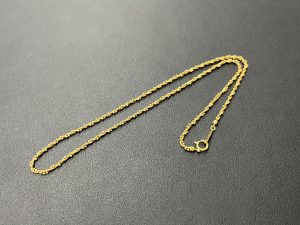 K18 ボールチェーン ベネチアンチェーン スクリューネックレス