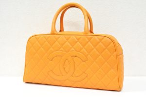 シャネル 買取 ココマーク キャビアスキン ボストン バッグ