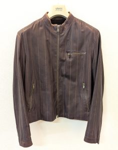 アルマーニ 買取 レザージャケット パープル ブランド衣類