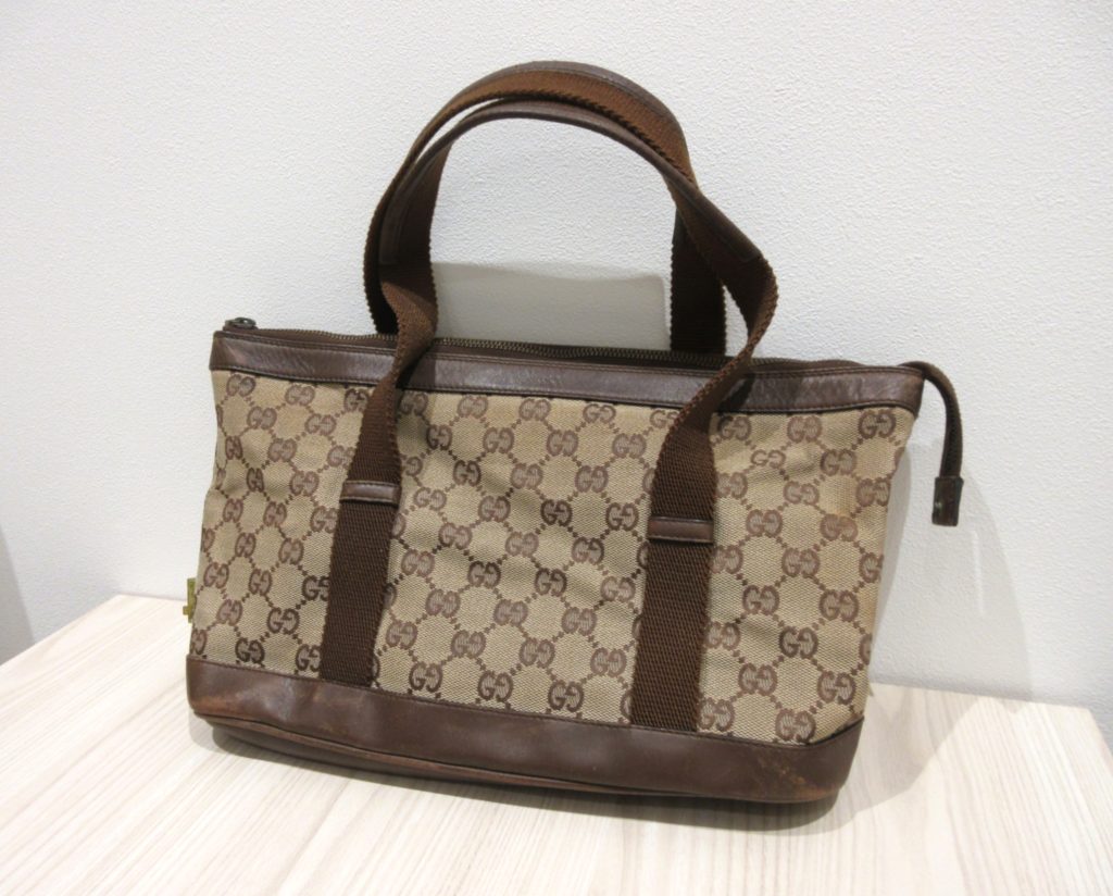 グッチ ミニボストンバッグ 買取 GGキャンバス 92734 ブラウン