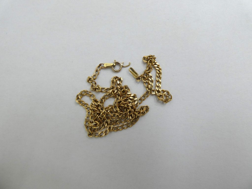 K10 417刻印 中空 ゴールドチェーン 留め具破損 10金アクセサリー 買取