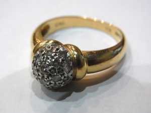 【催事】貴金属 買取 K18PT900 リング メレダイヤモンド付き D0.4ct コーナン新大阪センイシティー店