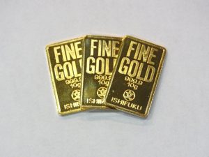 石福 インゴット 10gコインバー FINE GOLD 999.9 ISHIFUKU 買取