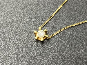 K18 立爪 一粒ダイヤモンド ネックレス ダイヤ0.306ct