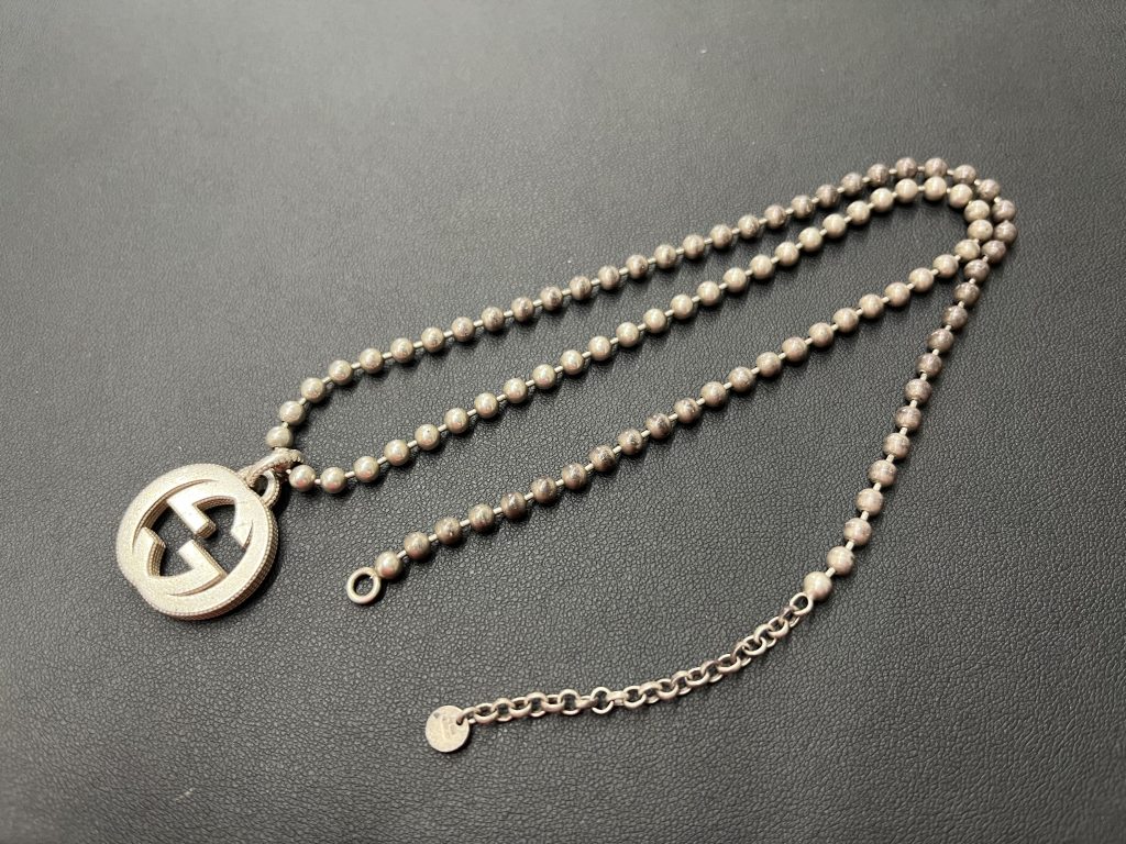 GUCCI グッチ インターロッキングG ボールチェーンネックレス 925 留め具欠品