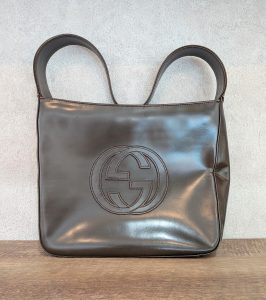 グッチ 買取 エナメル ショルダーバッグ ブラウン 000.1013