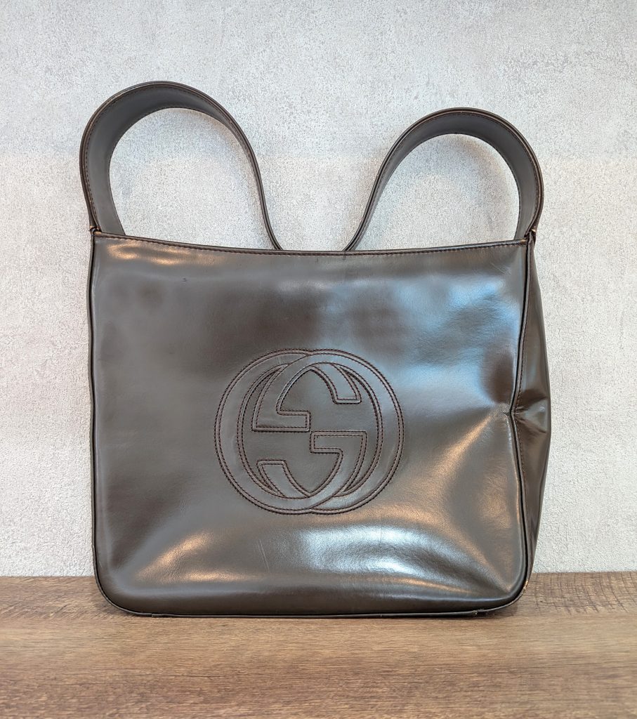 グッチ 買取 エナメル ショルダーバッグ ブラウン 000.1013