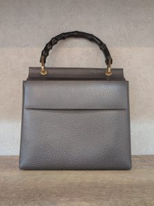 グッチ 買取 バンブー グレー ハンドバッグ 001.3444 破れ有