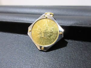 世界のコイン・貴金属アクセサリー買取 メイプルリーフ金貨・K18:Pt枠