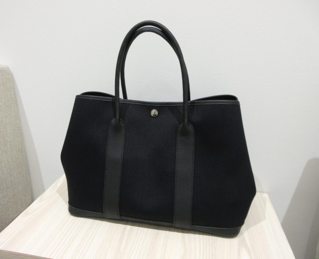 エルメス ガーデンパーテPM 買取 キャンバス 黒