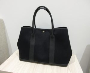 エルメス ガーデンパーテPM 買取 キャンバス 黒
