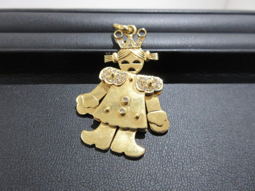 宝飾ジュエリー K18 D0.53ct ペンダントトップ 買取 クイーン型