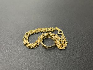 K18(純度75%) デザインブレスレット リング