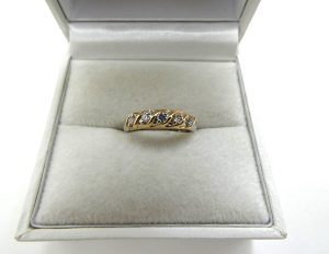 プラチナ金コンビダイヤモンドリング 宝石ジュエリー買取