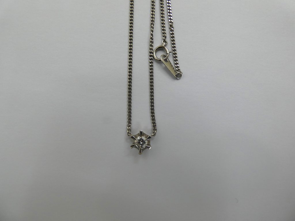 Pt850/Pt900 一粒ダイヤモンドネックレス 0.286ct 鑑定書なし 買取