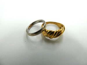 ｋ18リング k18pt900コンビリング 買取
