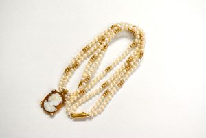 パール・カメオ・ダイヤモンド K18金 ネックレス 買取