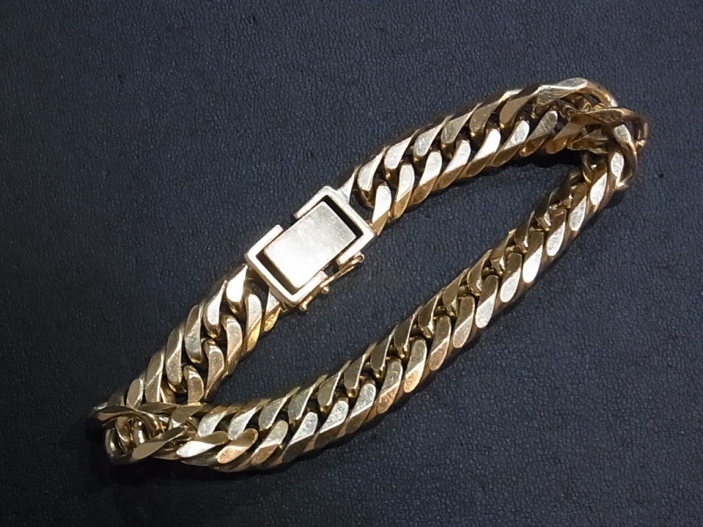 K18 貴金属買取 18金ブレスレット 喜平ブレス 極太 100g