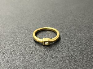 K18 （750） 1粒 ダイヤリング メレダイヤ 0.03ct