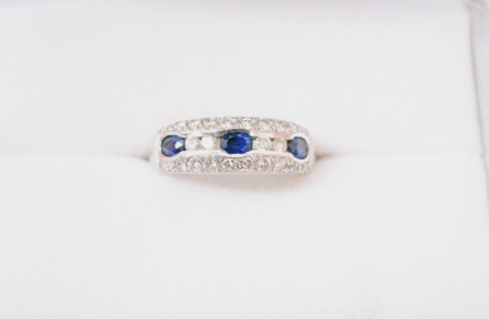 サファイア 買取 ダイヤモンド プラチナ デザイン リング