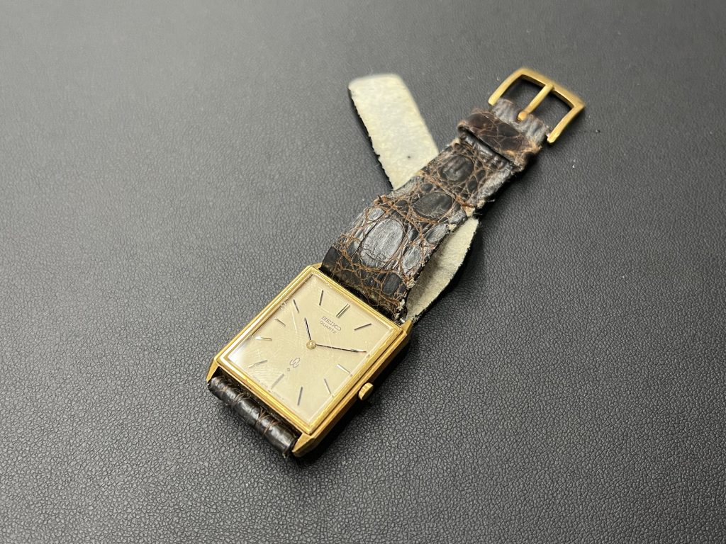 SEIKO セイコー 18KT(750)ケース クォーツ時計 4130-5270 不動