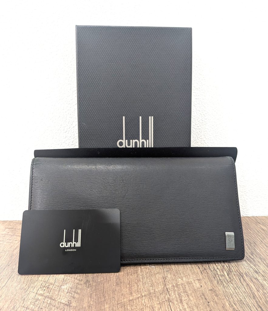 ダンヒル 買取 ロングウォレット レザー ブラック 箱 財布