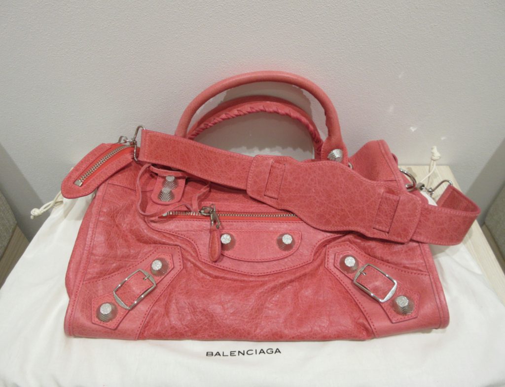 未使用 バレンシアガ ジャイアントシティ買取 173084 グレナディンピンク