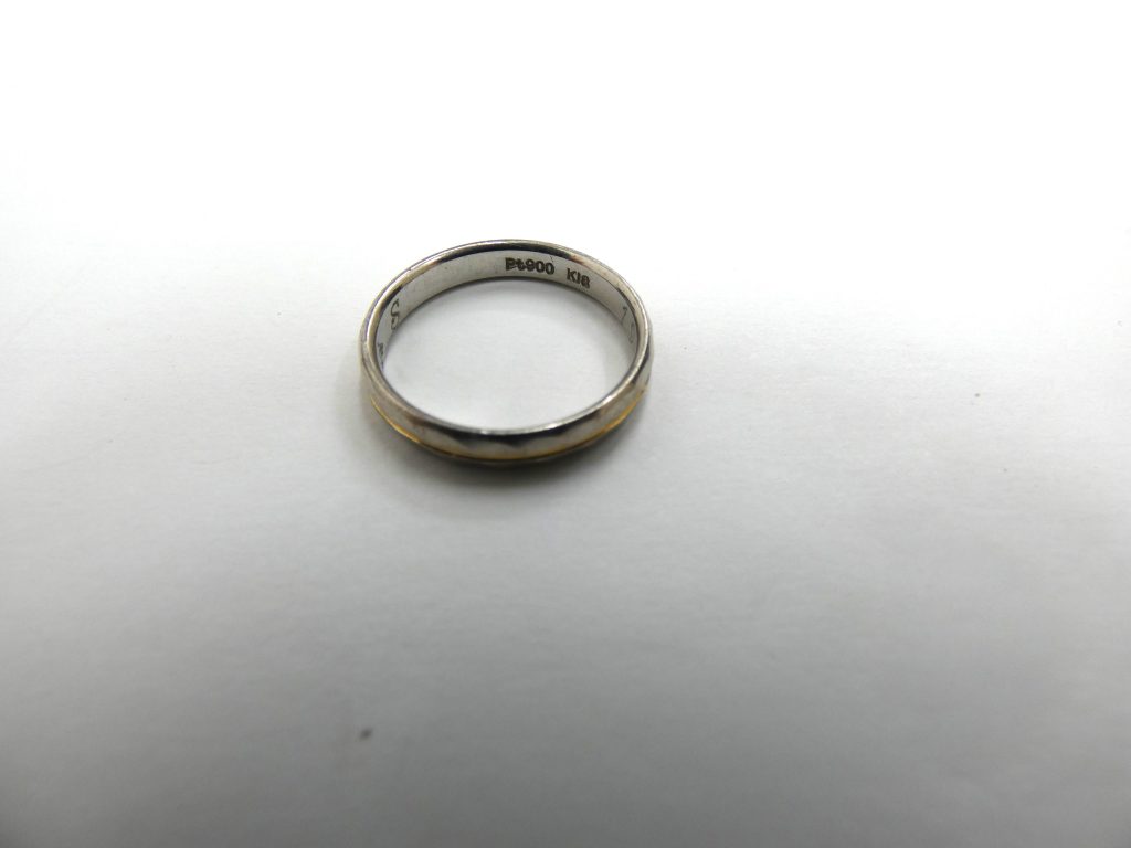 プラチナPt900＆ｋ18金 コンビリング 買取