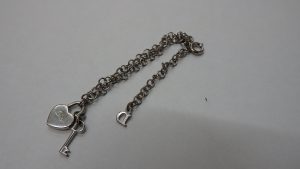 ディオール 買取 ブレスレット ハート＆キー SV925
