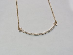 ティファニー Tスマイル スモール YG ダイヤ ネックレス 63058777 買取