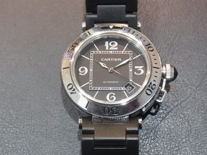 カルティエ 買取 パシャ シータイマー W31077U2 本体のみ ラバーブレス